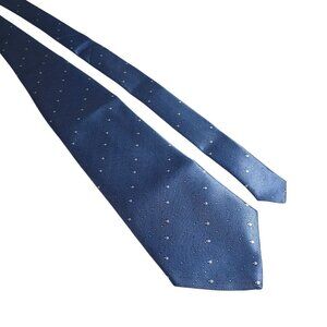 Fuliwang Mens Blue Patterned Silk Tie Designer Vintage Office Business Casual